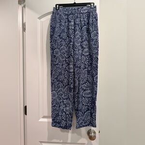 Madewell Tapered Huston Pull-On Crop Pants in Paisley Garden